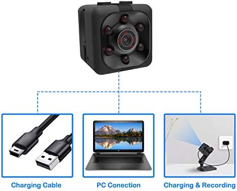 Câmera de segurança ao ar livre, Segurança em casa Mini Câmera de câmera Small Camera 1080p com detecção de movimento