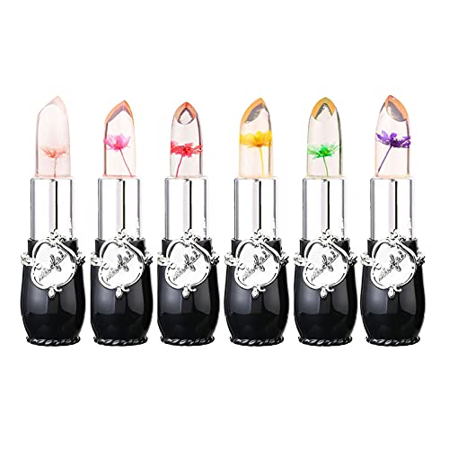 Alteração de cor Lipstick Crystal Sry Flor Jelly Lipstick Hidratante Temperatura Magic Color Alterar brilho labial