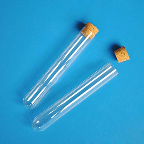 Cork Stops Tubo de vidro 8pcs Tubos de teste de vidro com rolhas de cortiça, 20x150mm Bom tubos de teste