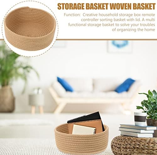 Besportble Toy Storage Cubos de cesto de corda de algodão cesta de cestas de cesta de lavanderia cesto