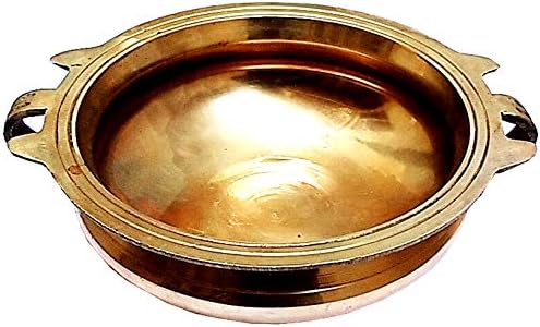 Devyom Brass Urli: Vintage Design Water Bowl para velas ou flores
