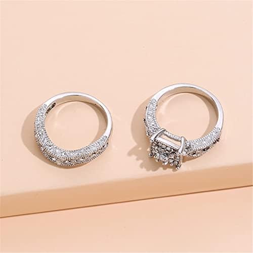 2023 Novo popular Luxo de luxo Jóias de jóias de luxo Moda de luxo Coroa de zircão de zircão Jóias Mulheres noivado Casal Casal Rings Rings Rings com cristais para mulheres